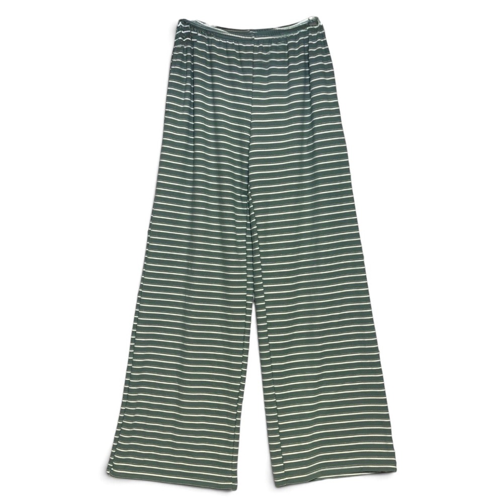 Musera Green Striped Low Rise Cozy Lounge Pant - Size Medium - NWT